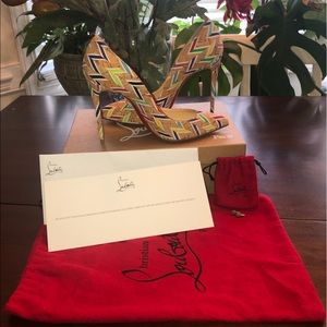 Christian Louboutin Chevron Cork Pump